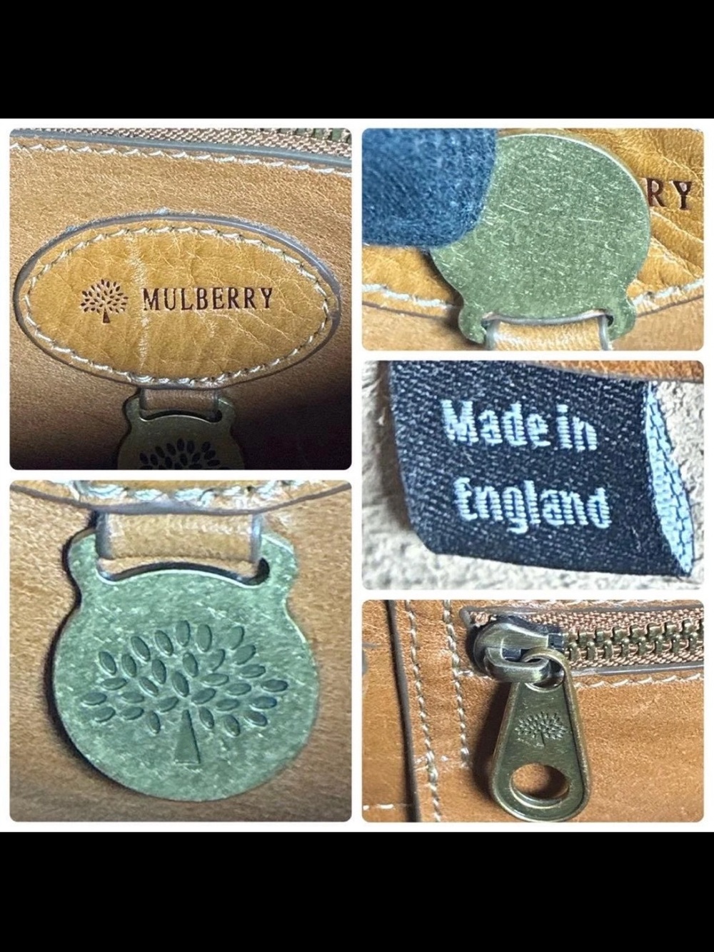 Mulberry Brown Leather Satchel with Gold Hardware - Picture 13 of 16